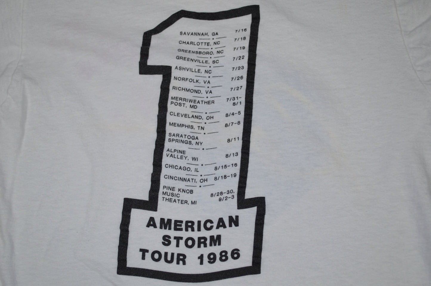 Vintage Bob Seger Silver Bullet Band Tour T-shirt 1986
