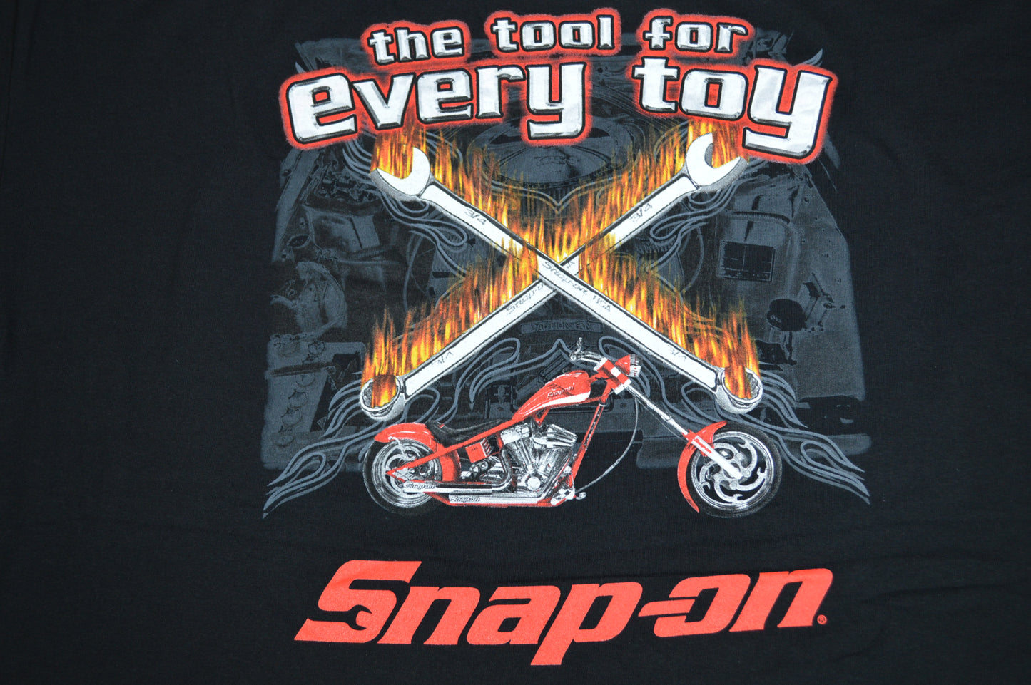 Vintage Snap-On Tools Chopper T-shirt Y2K.