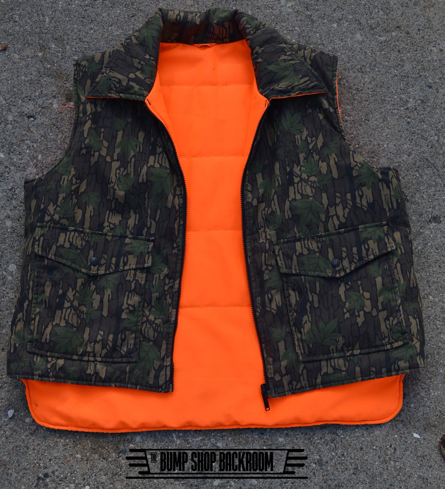 Vintage Winchester Trebark Safety Orange Reversible Vest