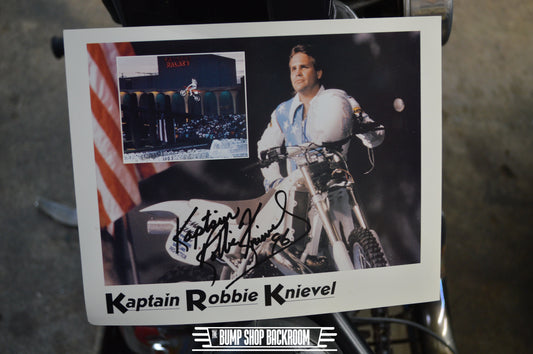 Kaptain Robbie Knievel Autographed Photo Caesars Palace 1996