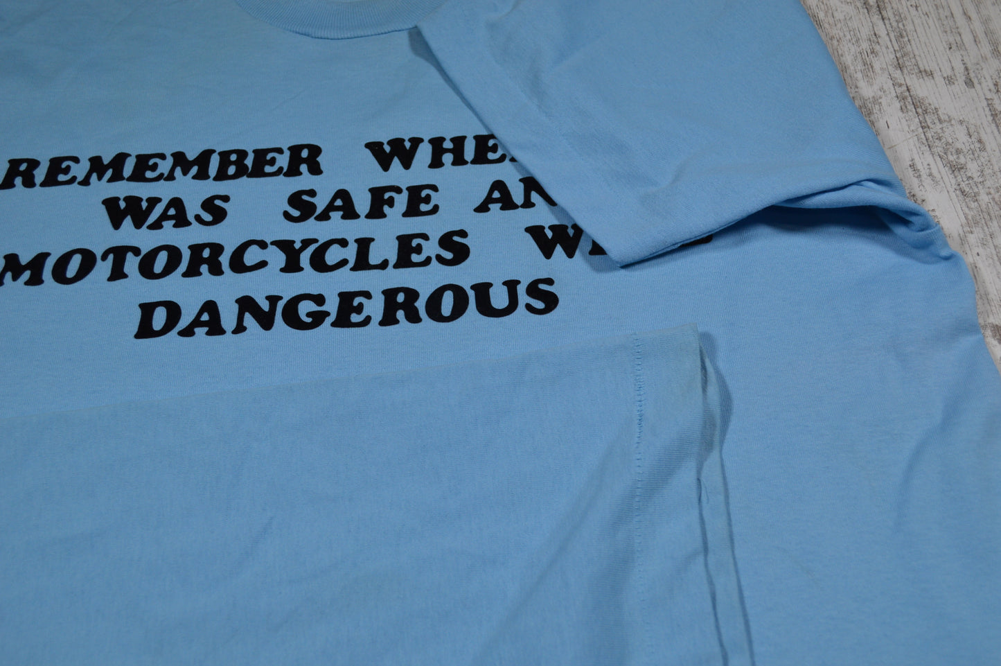 Vintage Sex Was Safe Motorcycles Dangerous T-shirt 1980s