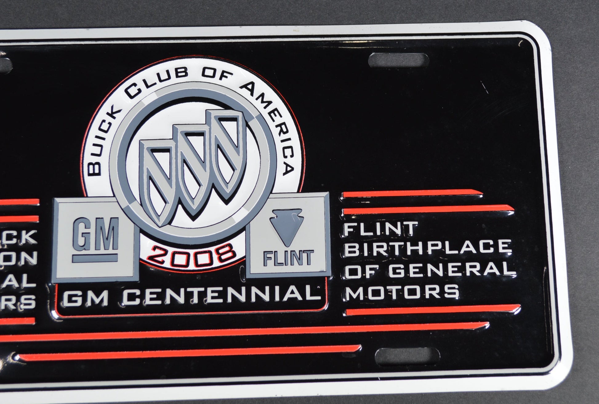 Buick Club of America GM Centennial License Plate 2008