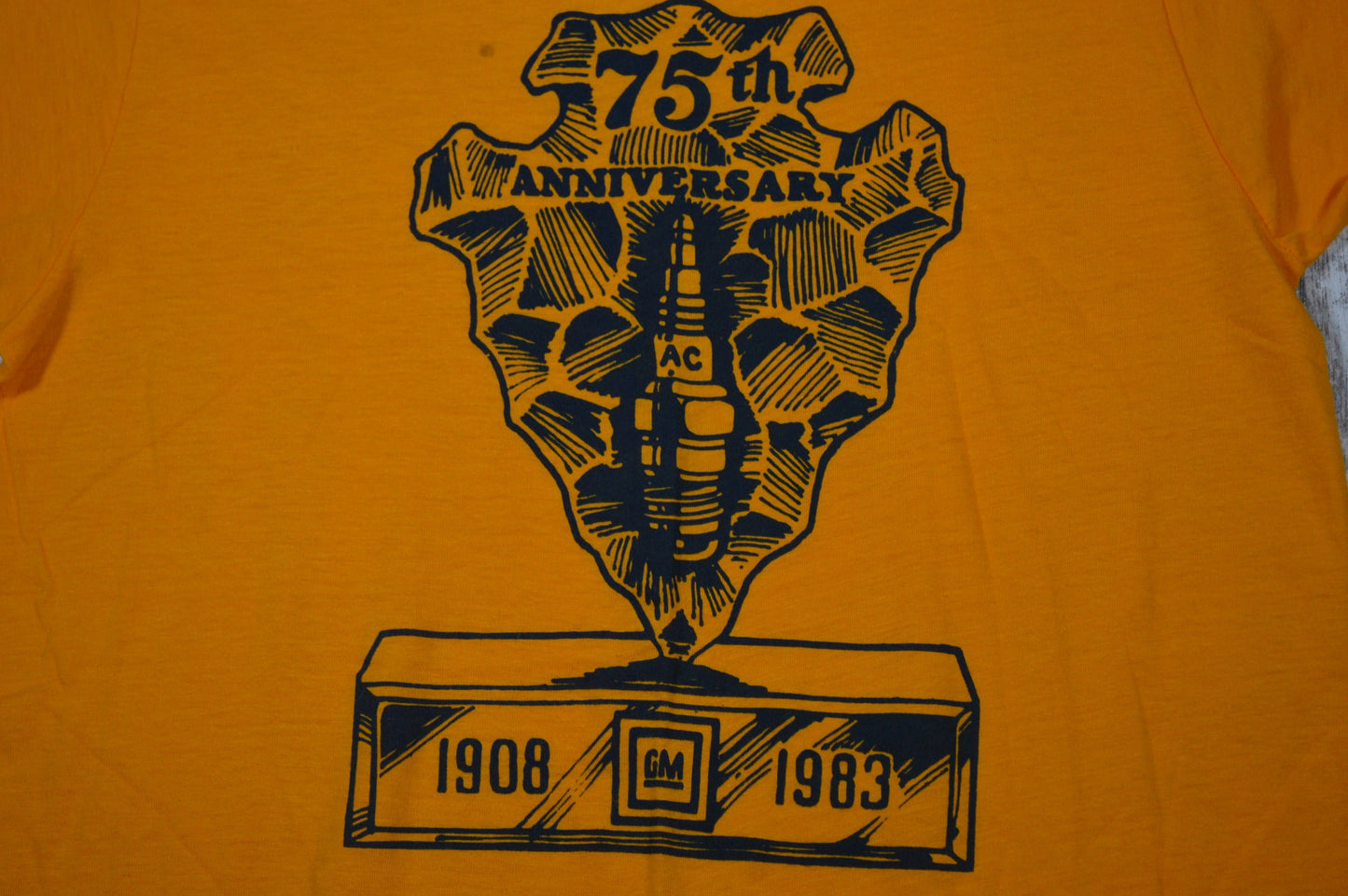 Vintage AC Spark Plug 75th Anniversary T-shirt 1980s