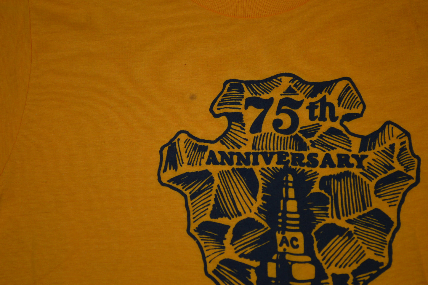 Vintage AC Spark Plug 75th Anniversary T-shirt 1980s