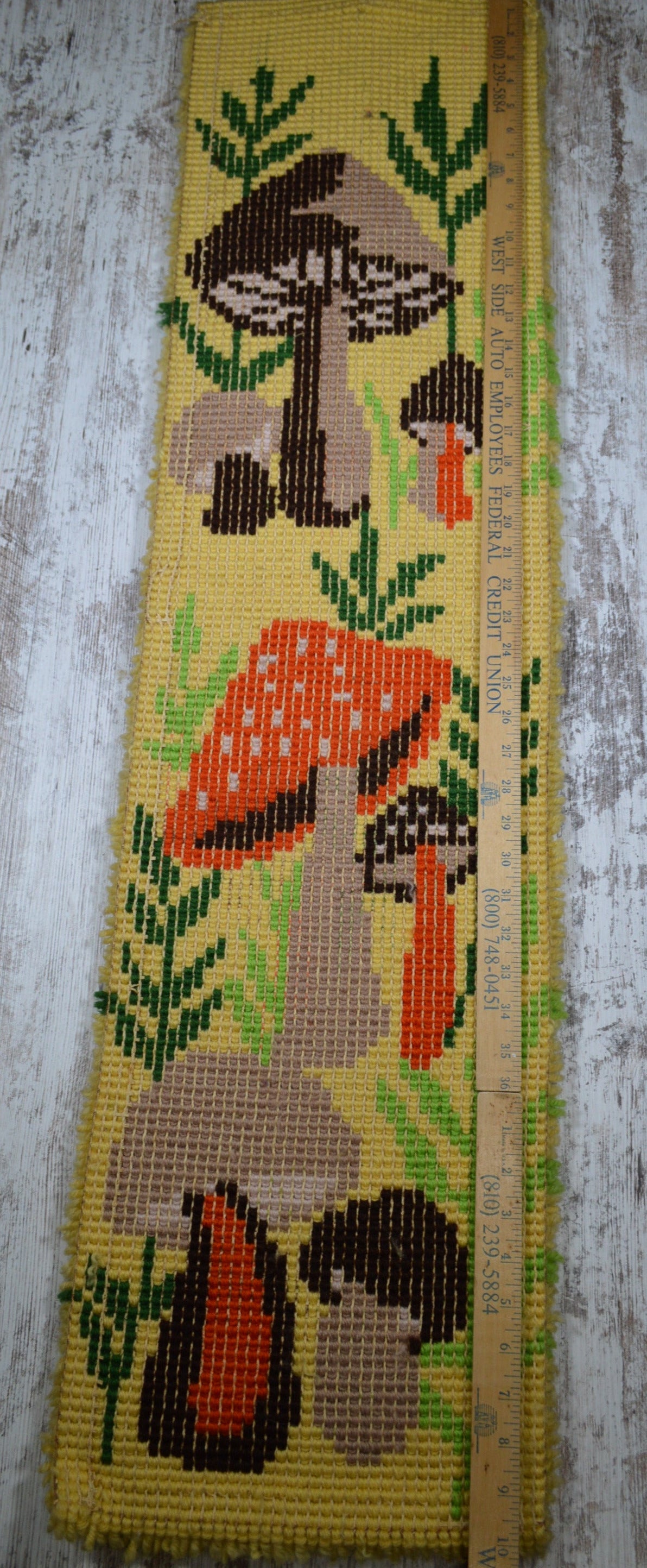 Vintage Shroom Hook & Latch Wall Hanger Carpet 1970s