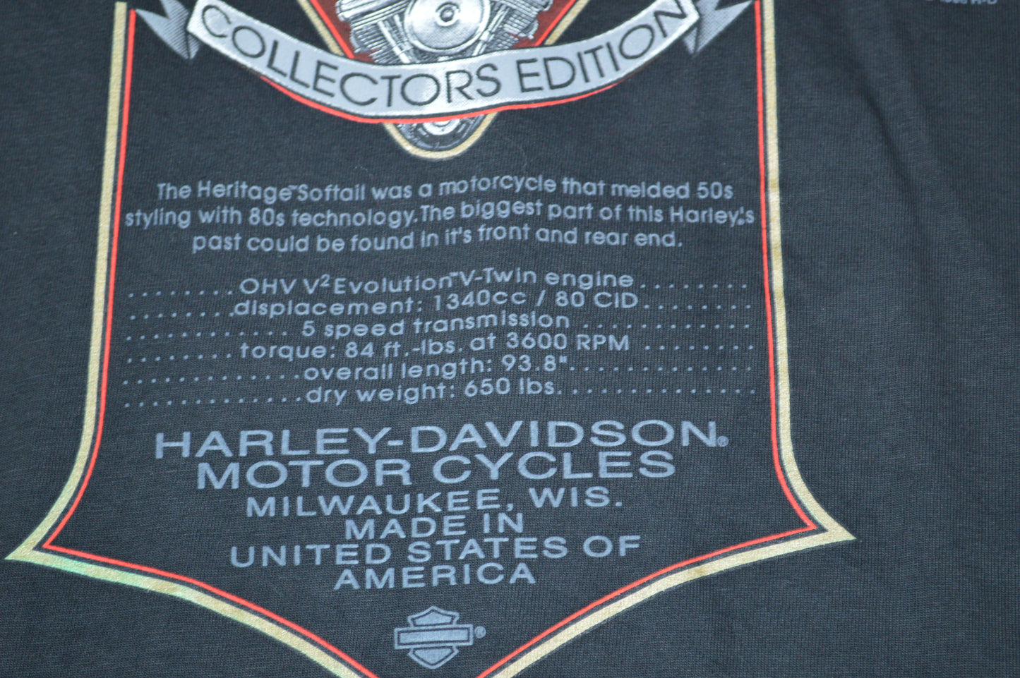 Vintage Harley Davidson Columbus Ohio T-shirt 1990s