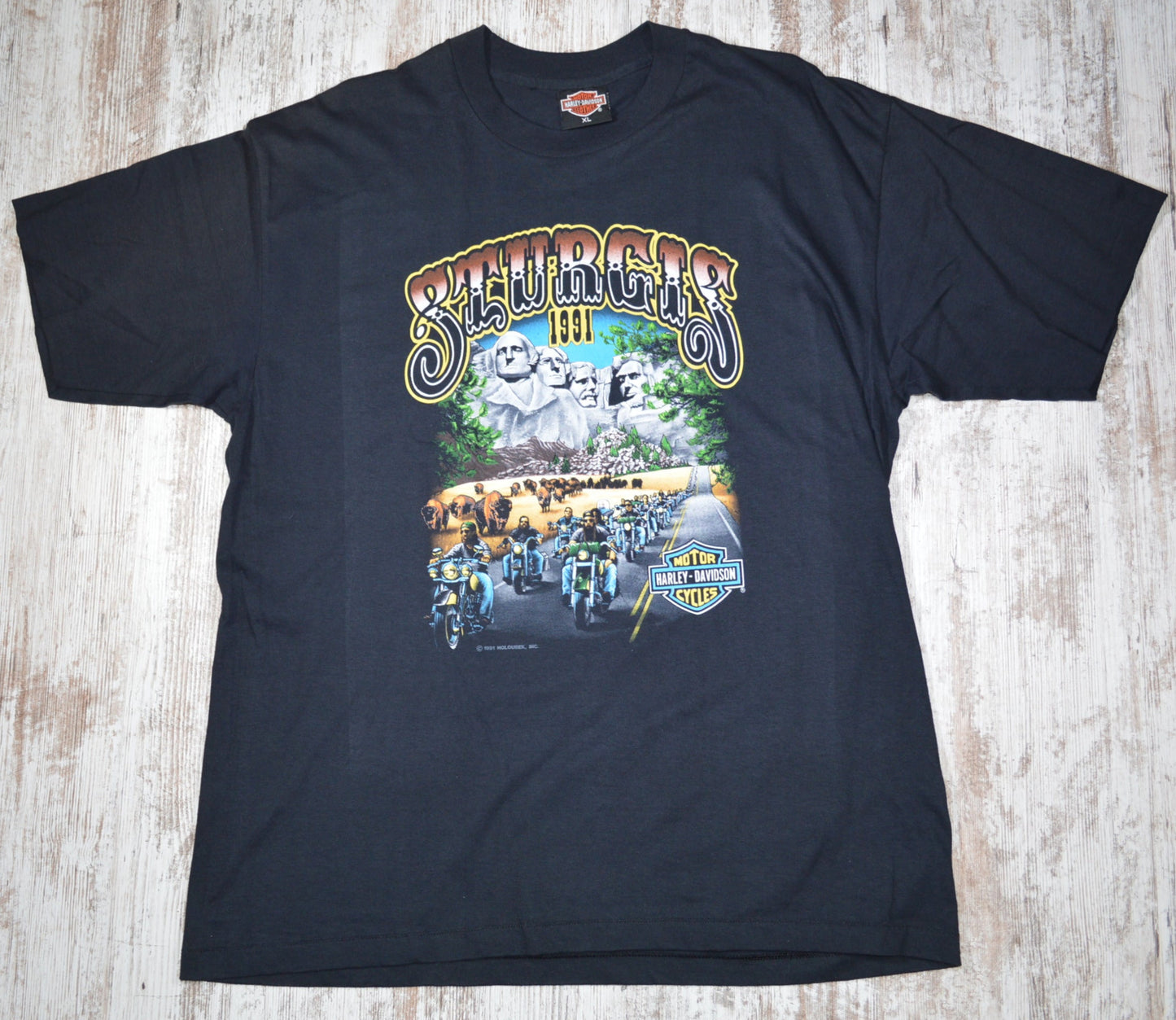 Vintage Harley Davidson Sturgis Grand Forks ND T-shirt 1991