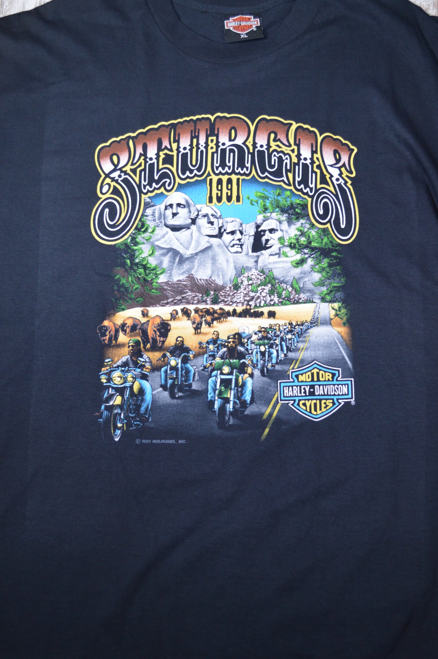 Vintage Harley Davidson Sturgis Grand Forks ND T-shirt 1991