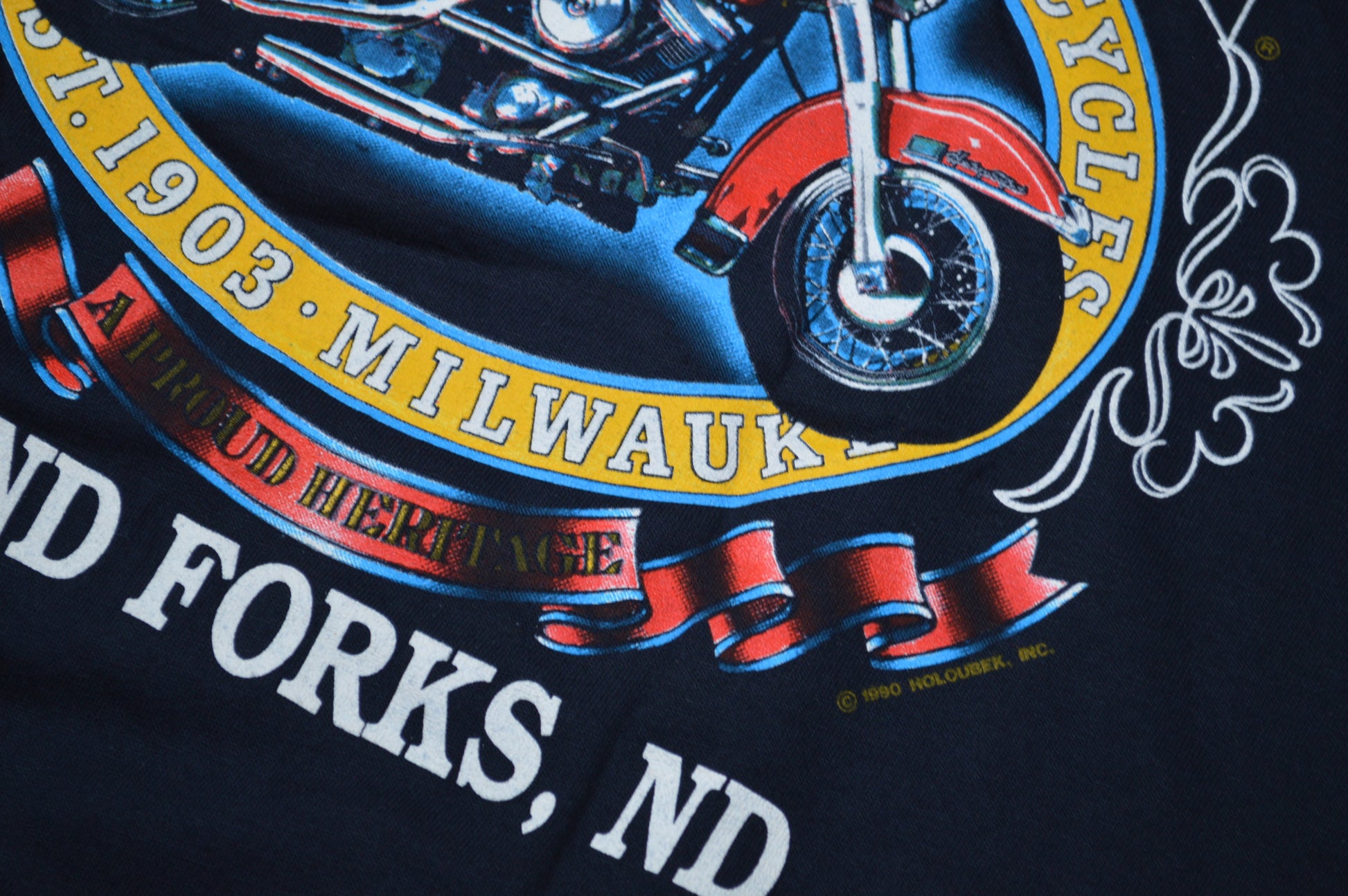 Vintage Harley Davidson Sturgis Grand Forks ND T-shirt 1991