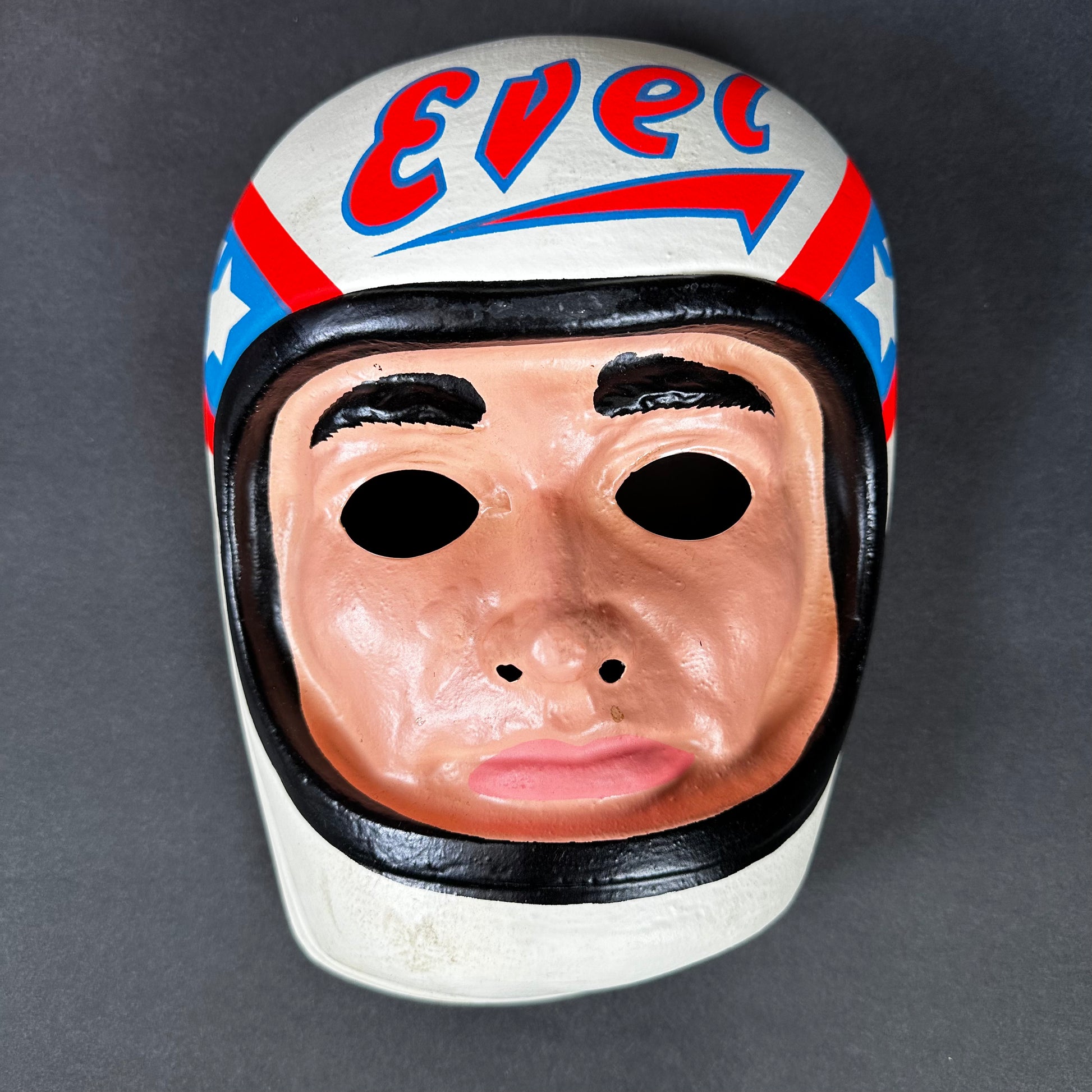 Vintage Evel Knievel Halloween Costume Mask and Suit 1974 Ben Cooper