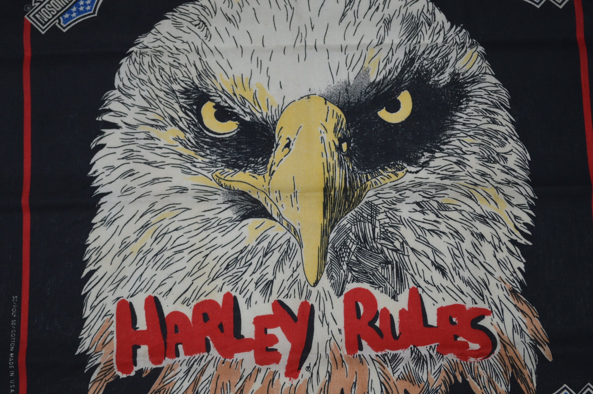 Vintage Harley Rules Bandana 1990s