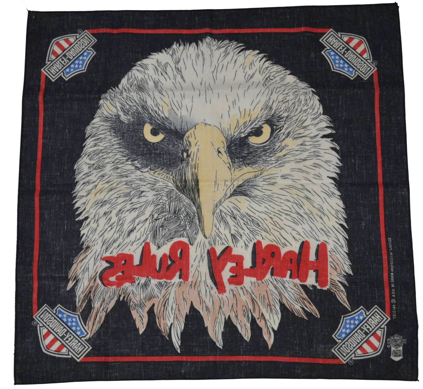 Vintage Harley Rules Bandana 1990s