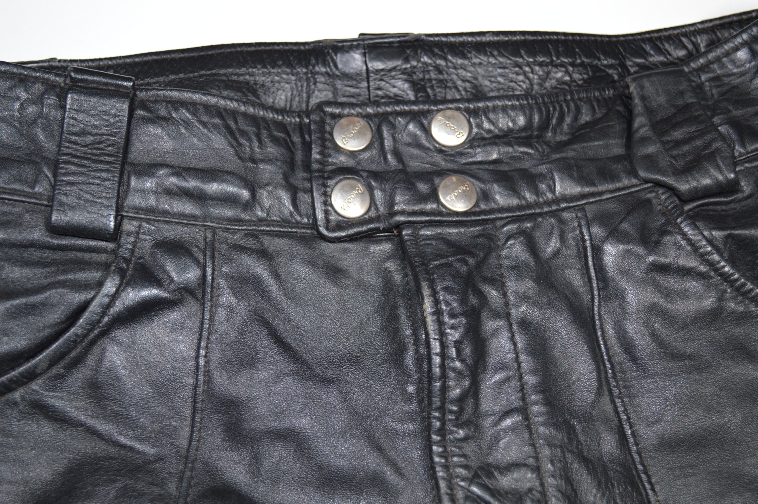 Vintage Leather Motorcycle Trousers - W32 – SYLK