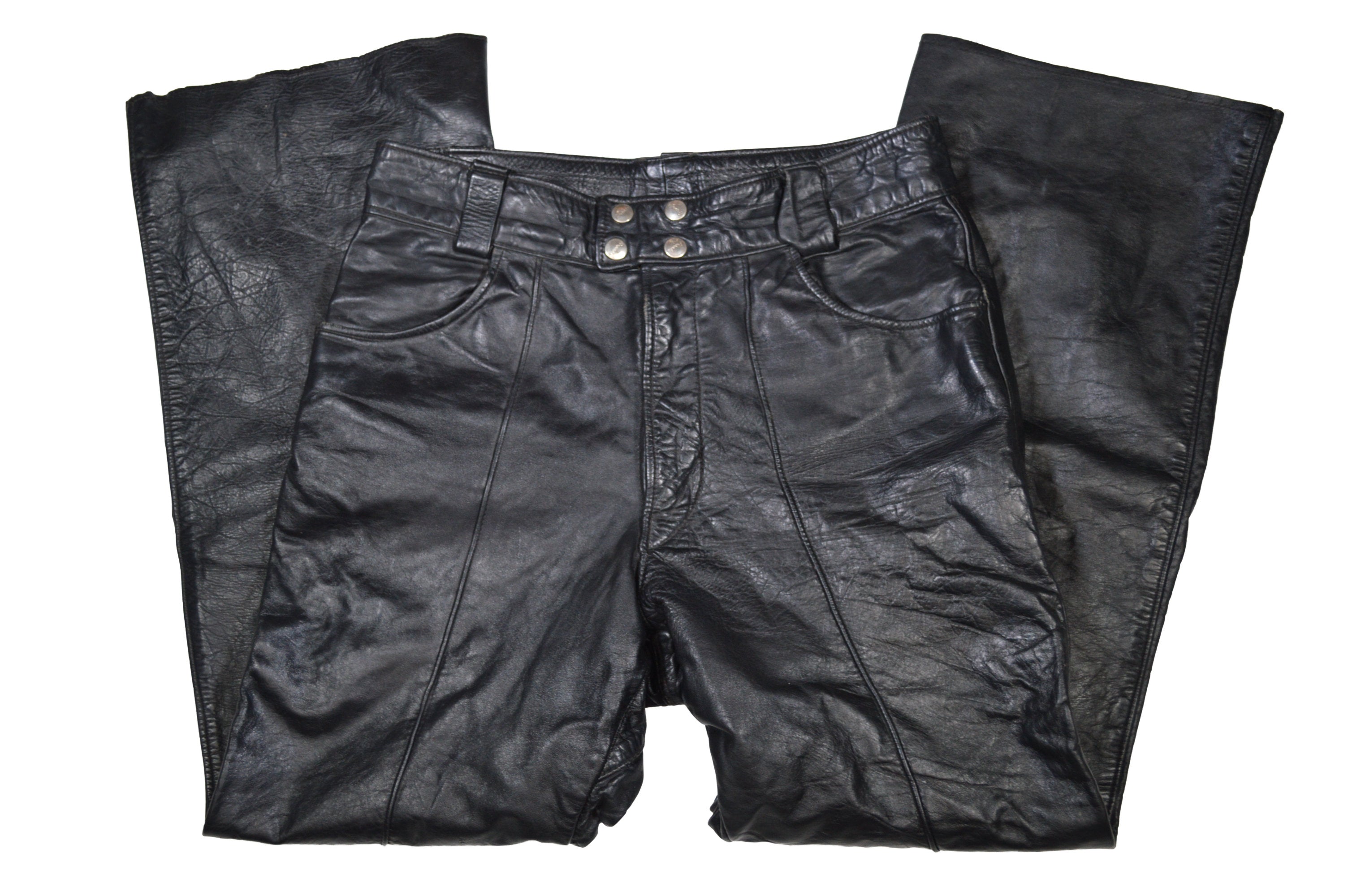 Sold at Auction: Vintage Black Rose Full Leather Touring Motorcycle Pants -  Size 34 - RRP $250 - Excellent Condition