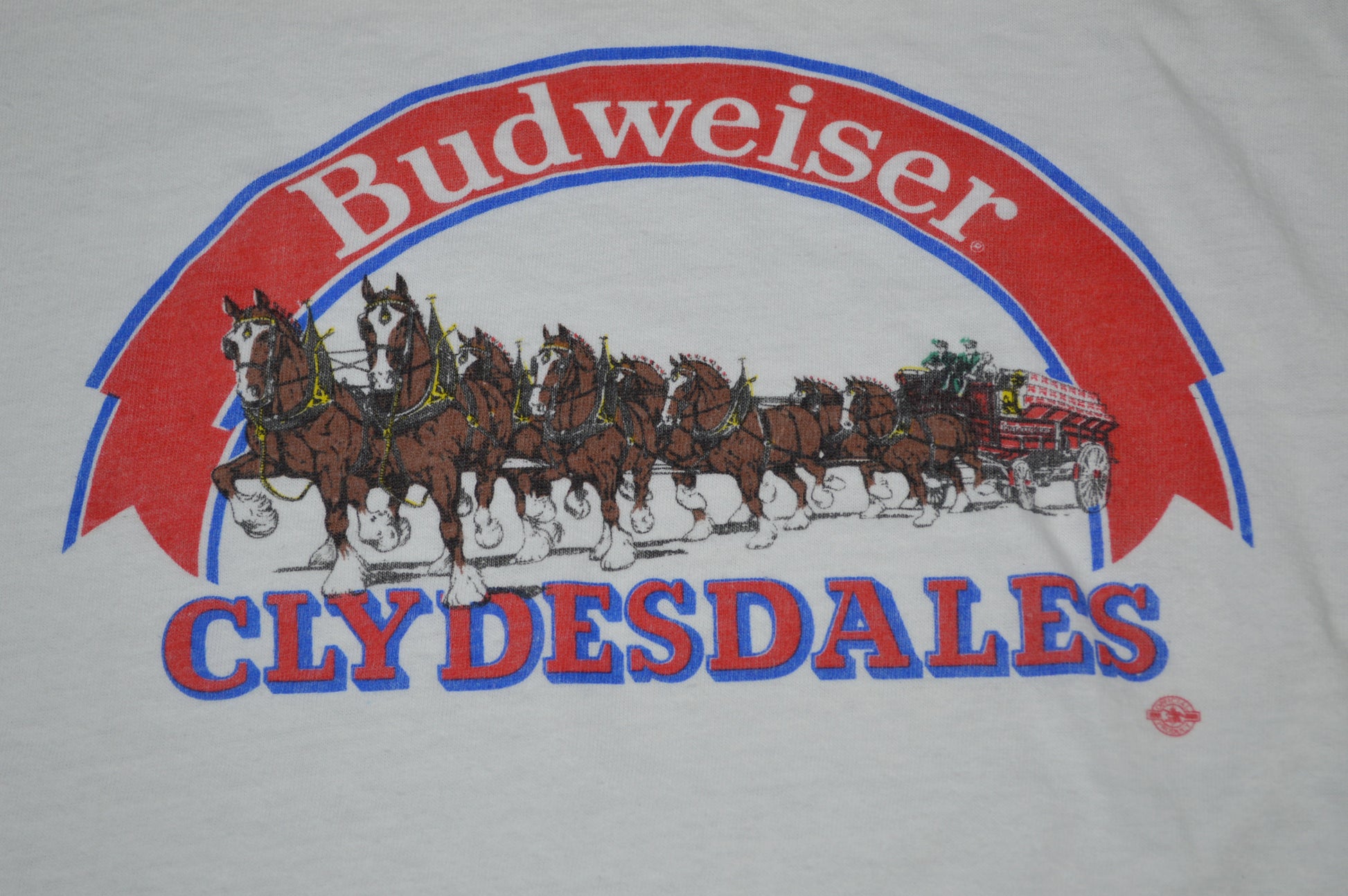 Vintage Budweiser Clydesdales Fringe T-shirt 1980s