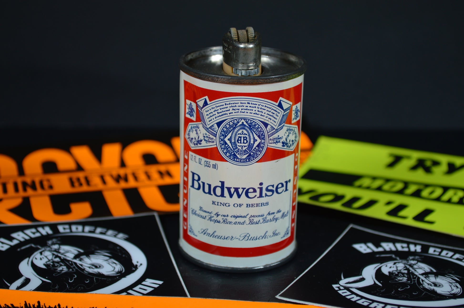 Vintage Budweiser Can Lighter Holder 1970s