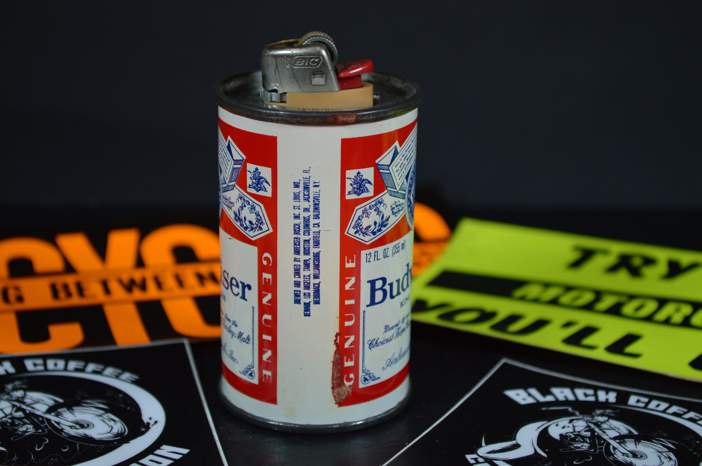 Vintage Budweiser Can Lighter Holder 1970s