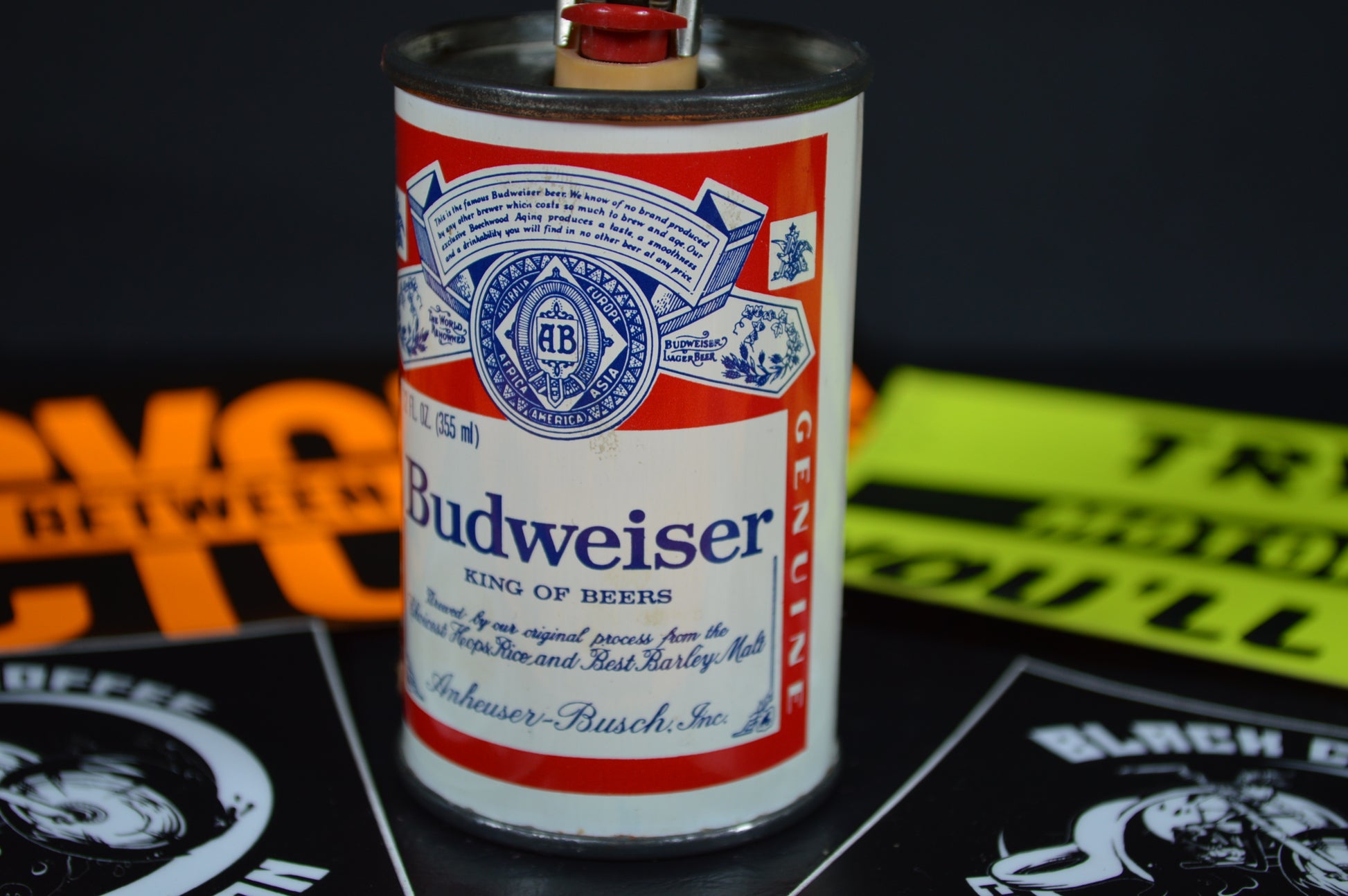 Vintage Budweiser Can Lighter Holder 1970s